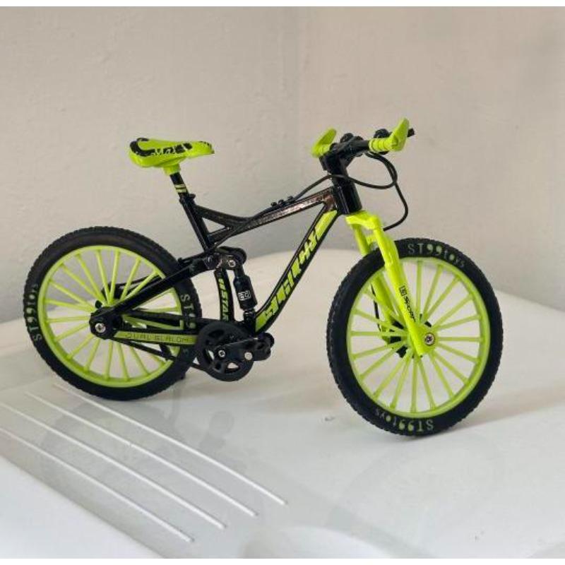 1:10 Mini Finger Bicycle Model, Alloy Simulation Mountain Racing Bike, Collectible Toys for Boys Kids