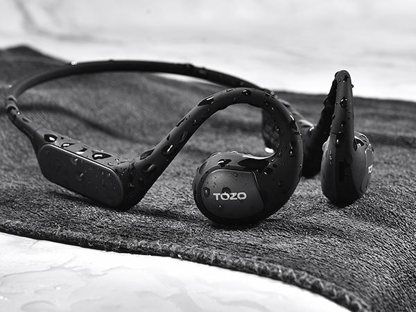 TOZO-OpenReal Open Ear Headphones Bluetooth 5.3 Air Conduction Wireless Headphones Sport Earbuds with Premium Sound Audio Connection wireless earphone open-ear headphone FathersDayGift Headset Electronic