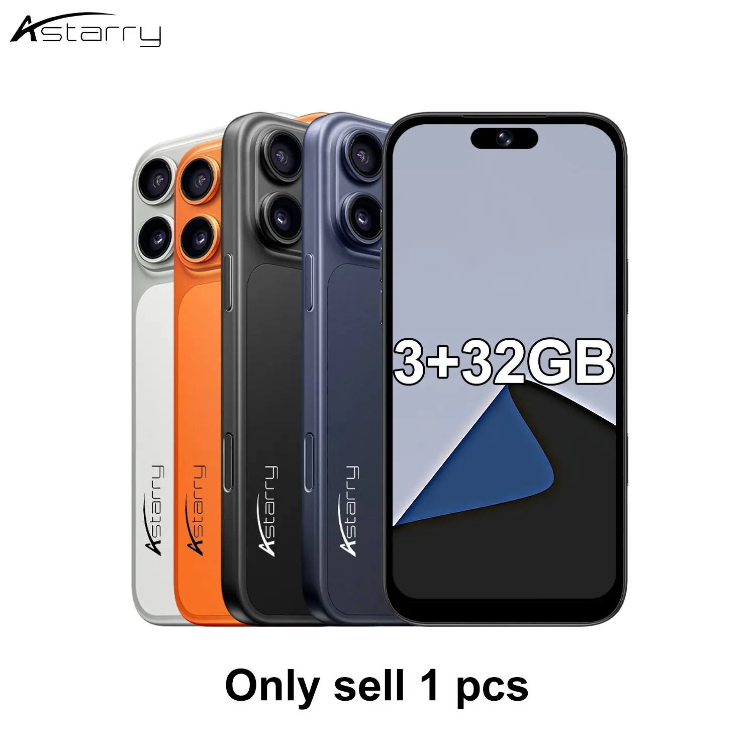 Astarry - Global Unlocked 4G Smartphone, 3GB+32GB Memory, 6.75-Inch Large Screen, MTK6762, Android 12.0, 5MP+13MP Camera, 4100mAh Battery, Dual SIM, Fast Face Unlock, Real Fingerprint Unlock, Dual Card Dual Standby