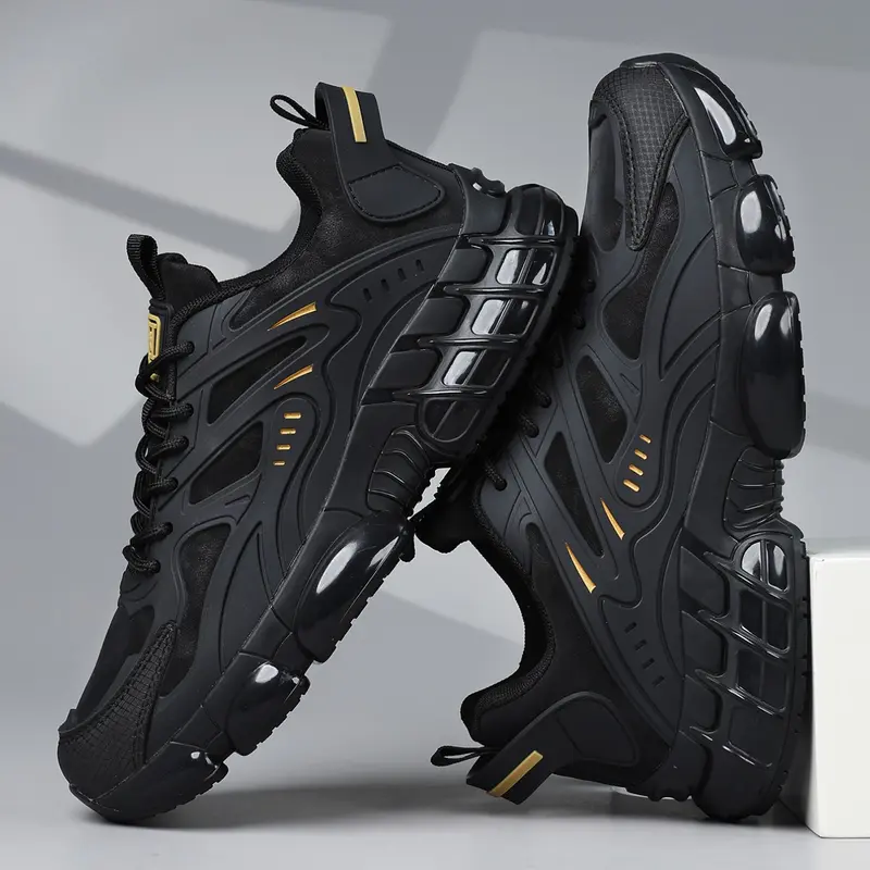 Men's Sporty Lace Up Sneakers, Casual Comfortable Breathable Athletic Running Shoes, Trendy Sports Shoes for Men Daily Wear, Fashionable Running Shoes