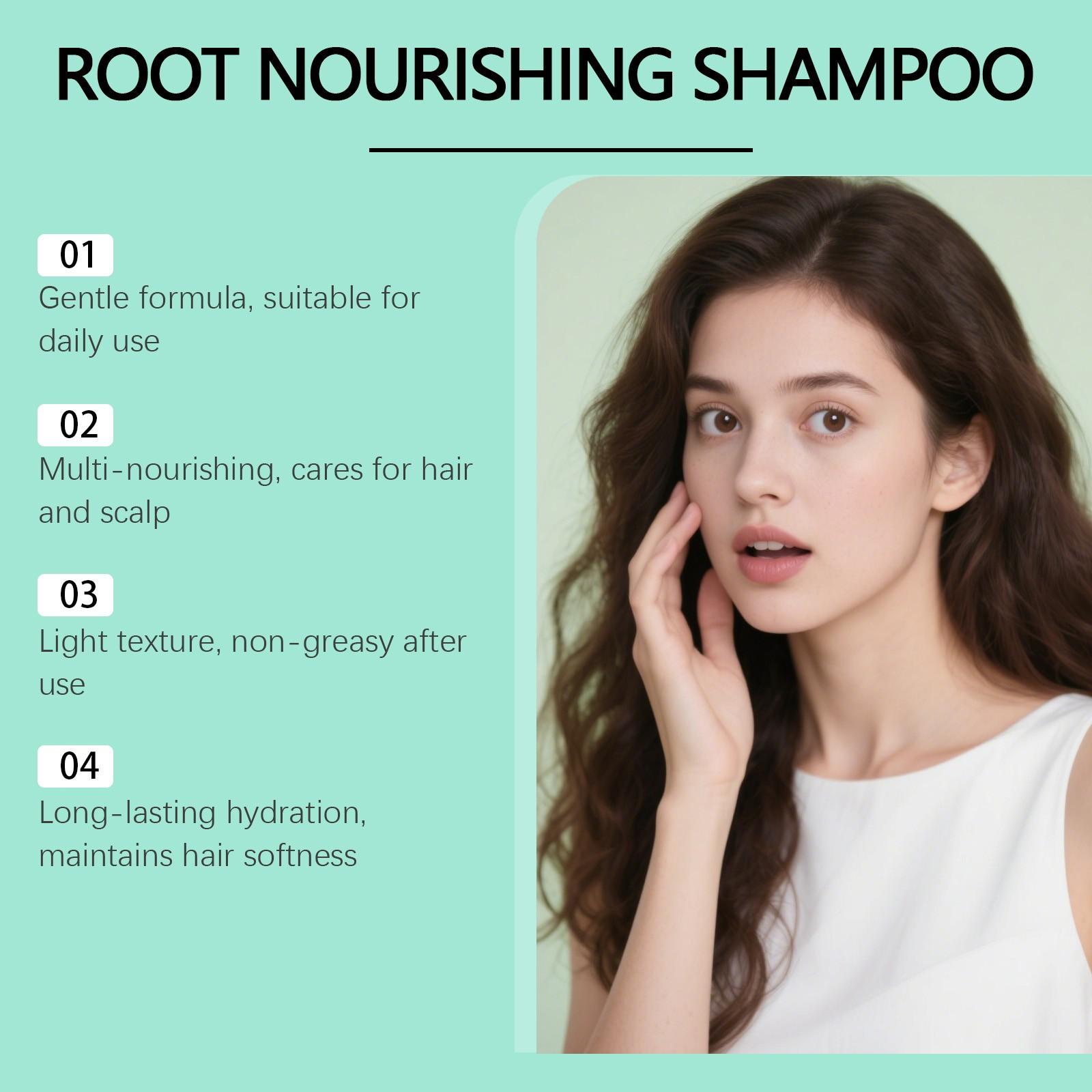 Hoegoa Plant-Based Moisturizing Shampoo, Gentle Cleansing, Nourishes Hair, Lightweight Natural Shine, Smooth Texture, Softening Shampoo