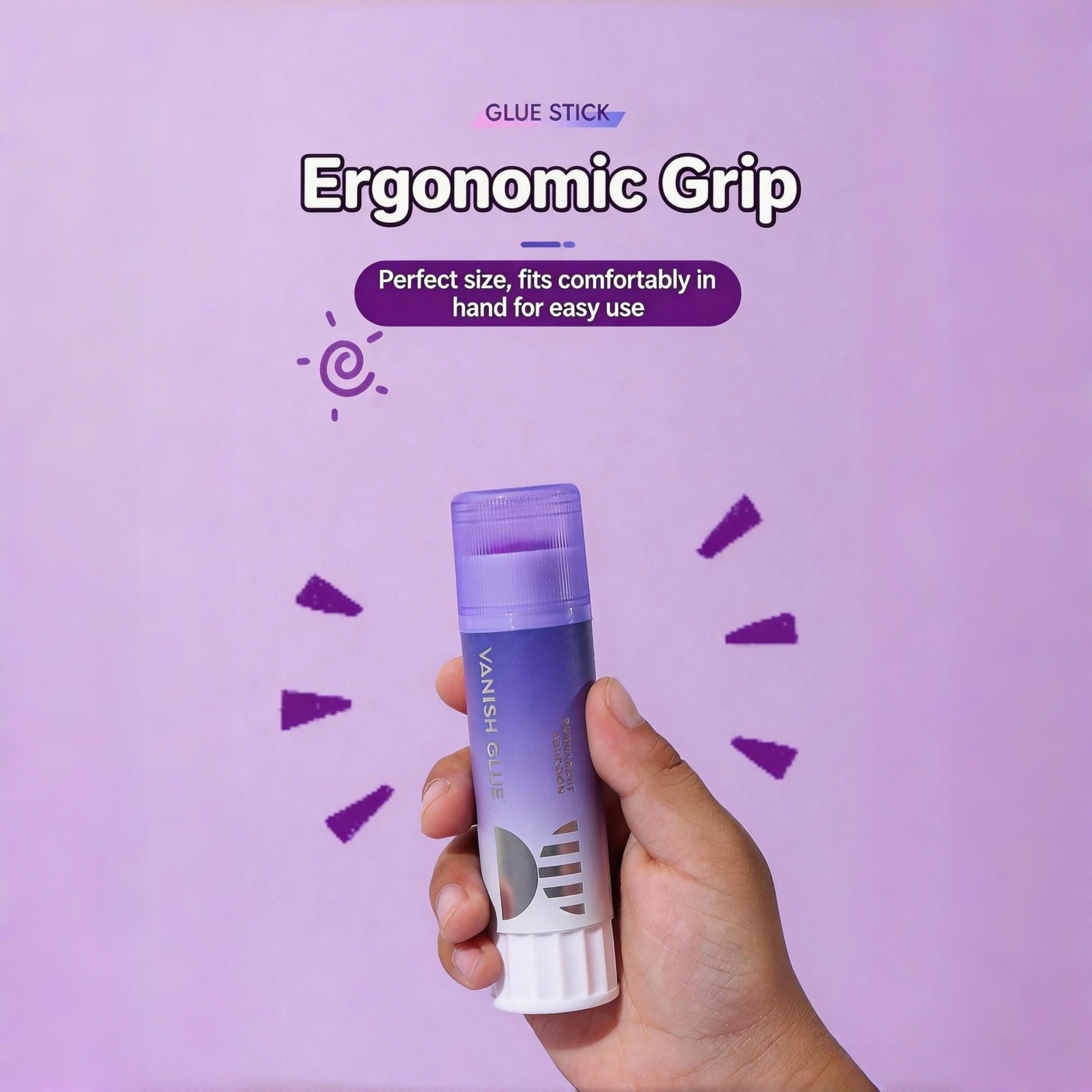 Color-Changing Pvp Glue Stick, High Adhesive Craft Glue, Ideal for Stationery, Back-To-School, Handmade Sticking, DIY Projects