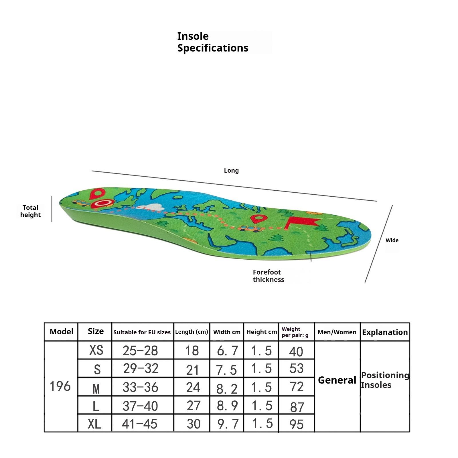 AirTag-Compatible PU Insoles — Anti-Loss Tracking Inserts for Children's Sports Shoes and the Elderly