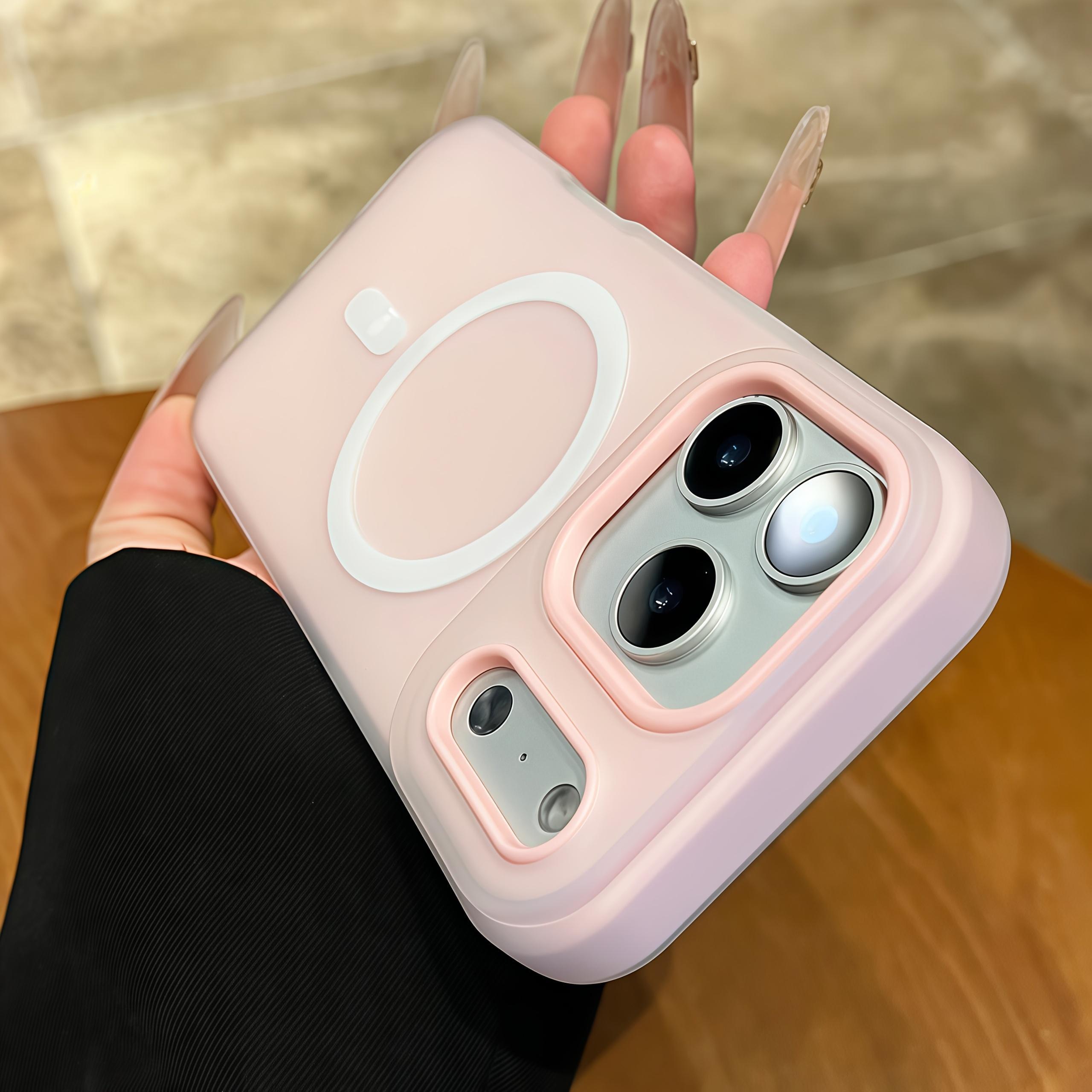 Phone Case Luxury 2-in-1 Magnetic Case in Sweet Colors Compatible with iPhone 17 Pro Max Air 16 15 14 13 12 Pro Max Plus Soft Frosted Protective Cover with Magnetic Wireless Charging Shockproof Back Cover