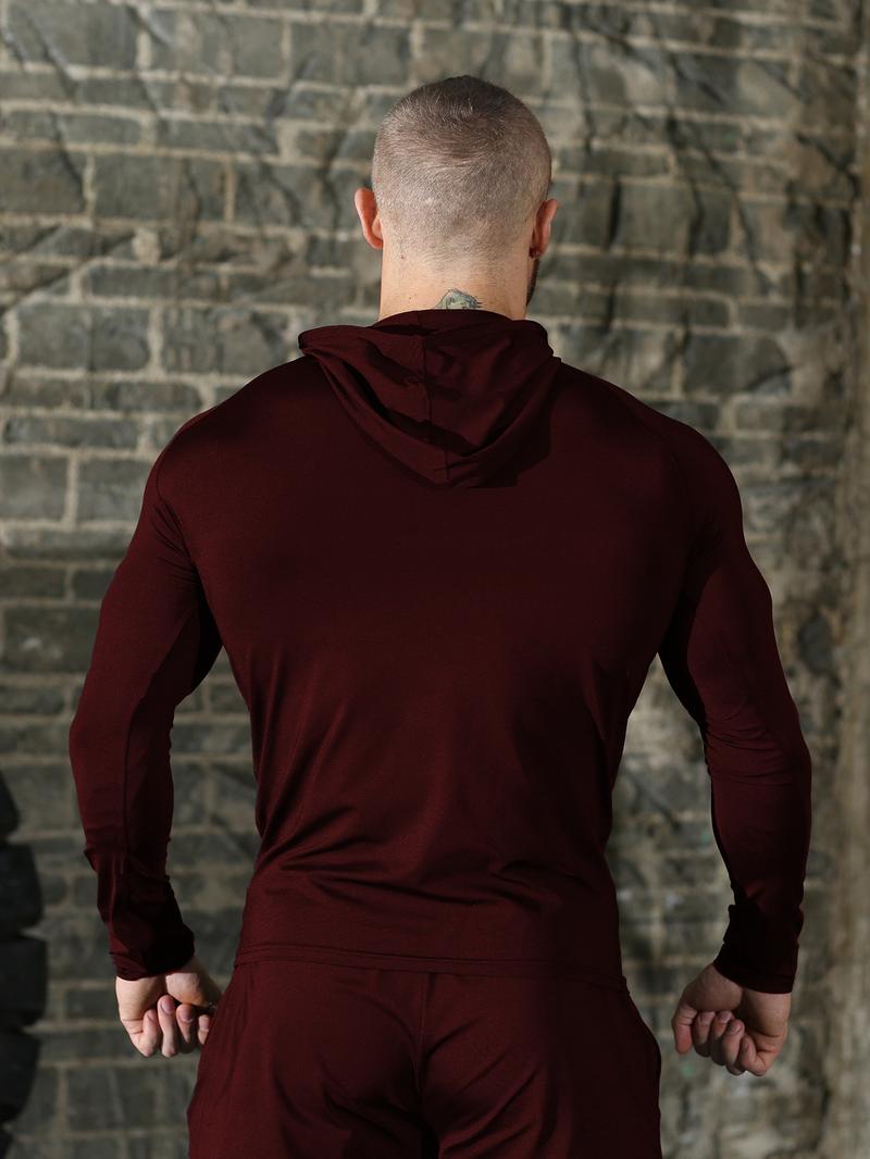 Men's Solid Tracksuit Set, Sporty Zipper Hooded Jacket & Top & Short Sleeve Tee & Letter Tape Waist Leggings & Drawstring Shorts, Casual Summer Outfits