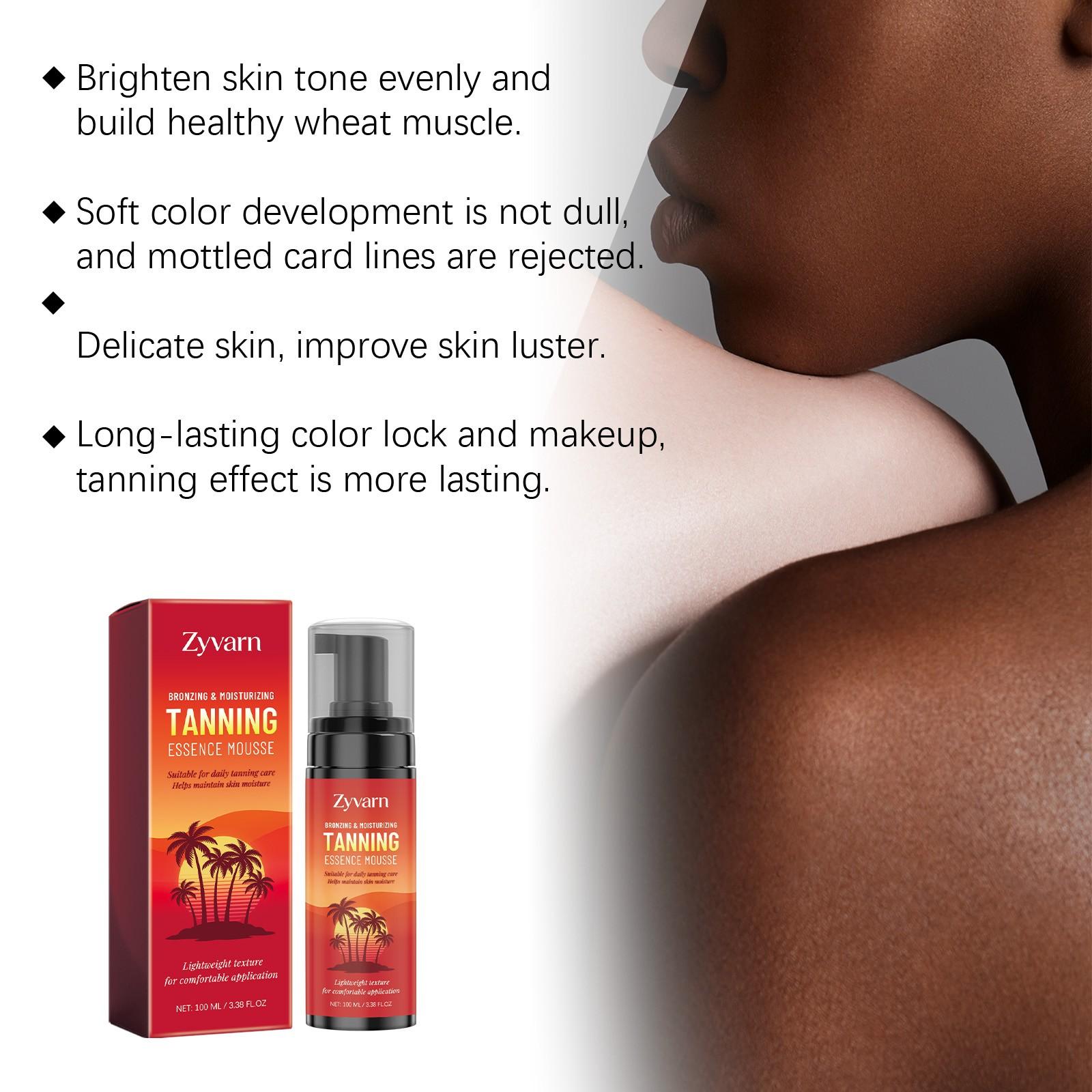 Zyvarn Bronzing & Moisturizing Tanning Essence Mousse Hydrating Glow Natural Bronzing Soothing Mousse