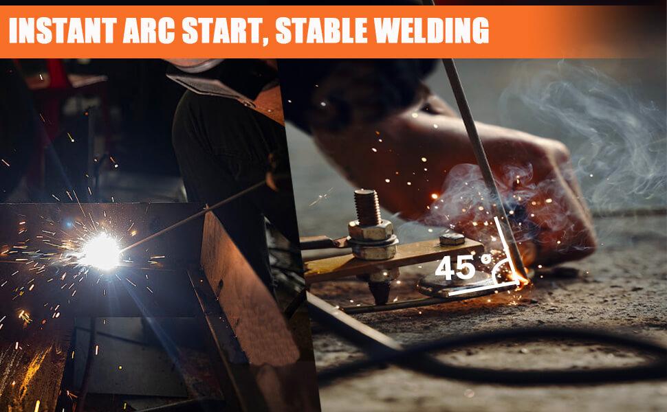 GNI Super Mini Stick Welder Machine,110V 250A ARC Portable MMA Welding Machine for Beginners,Welding Machine with 10pcs Welding Rod Tools,IGBT Inverter Welder,Hot Start Arc Force Anti-stick (Orange) GNI Super Mini Stick Welder Machine,110V 250A ARC Portable MMA Welding Machine for Beginners,Welding Machine with 10pcs Welding Rod Tools,IGBT Inverter Welder,Hot Start Arc Force Anti-stick (Orange)