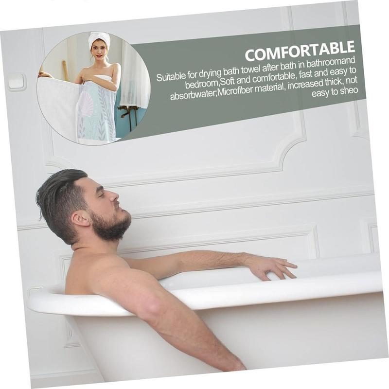 2pcTurquoise Strapless Towel Wrap for Women with Dark Blue Leaf Pattern and Matching Head Wrap Post-Bath Perfect for Spa, Pool, Beach, and Travel Adjustable Shower Wrap Towel with Home Hotel Bath Towel Nightgown for Sauna Beach Pool Gym Travel