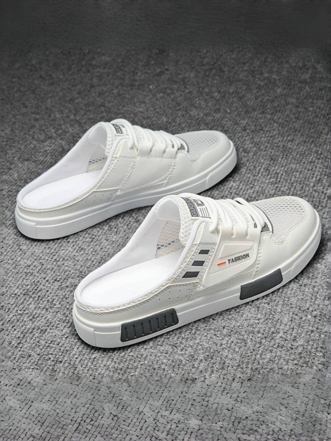 Men's Fashionable Patchwork Design Slip on Mules, Casual Comfortable Breathable Non-slip Rubber Sole Mules, Street Style Shoes for Daily Wear, Casual Shoes Clogs