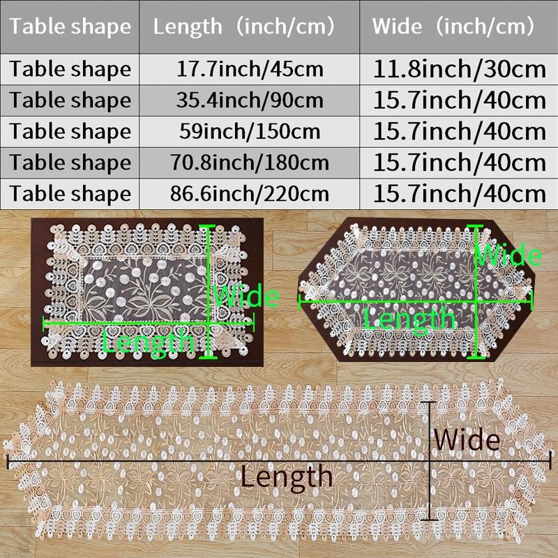 European Coffee Table Cloth, Lace Fabric Dust Cover, TV Stand Tablecloth, American Makeup Desk Protector, Long Shoe Cabinet Cover