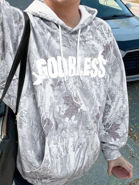 Jesus Is King Unisex Casual Hoodie, Branch Print Long Sleeve Loose Fit, Graduation & Back-To-School Wear, Fall Fashion Street Style