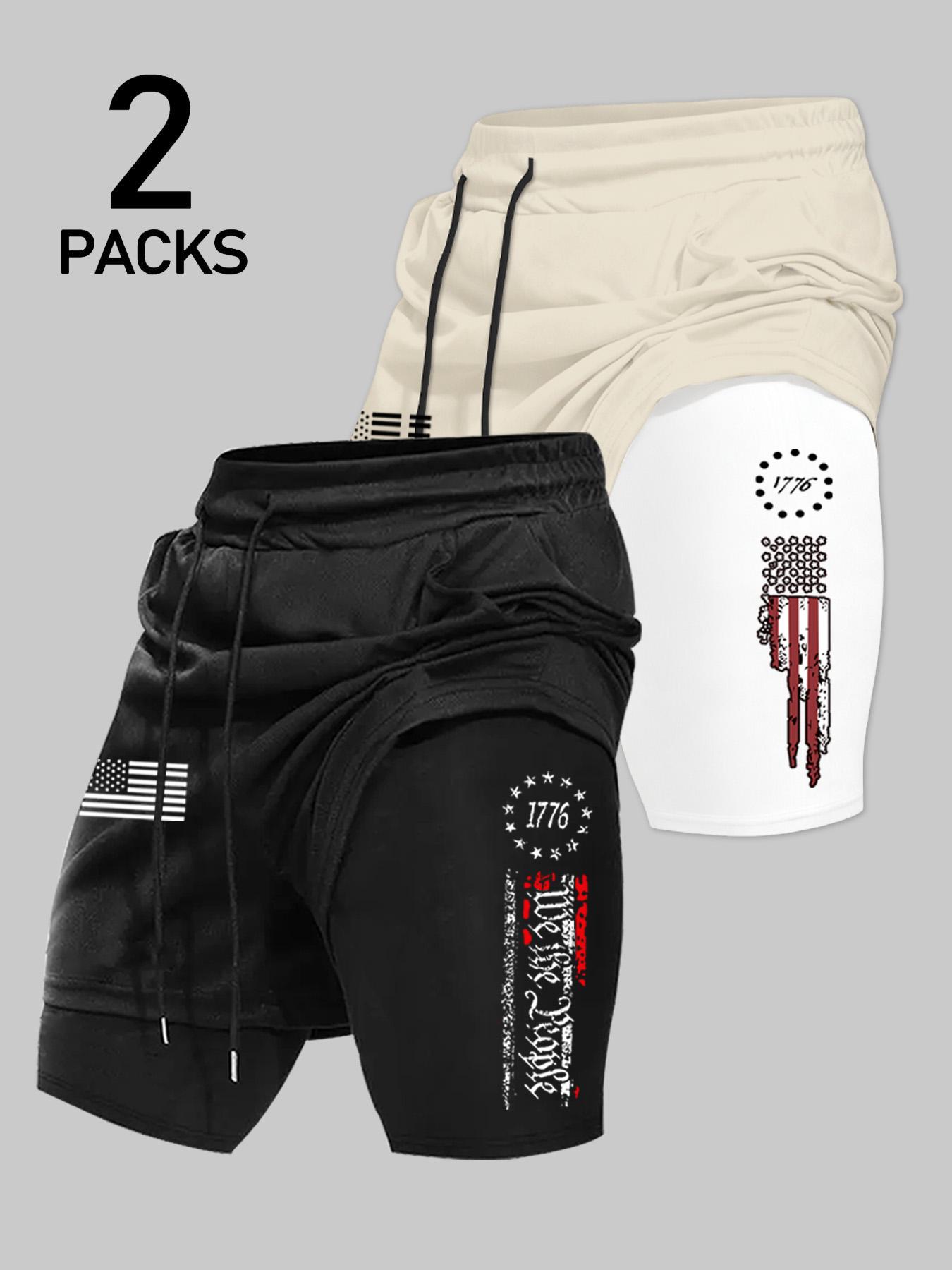 Men's Letter Print Drawstring Waist, Regular Fit Casual Fashion for Summer, Streetwear Sports Shorts, Men's Bottoms for Daily Wear