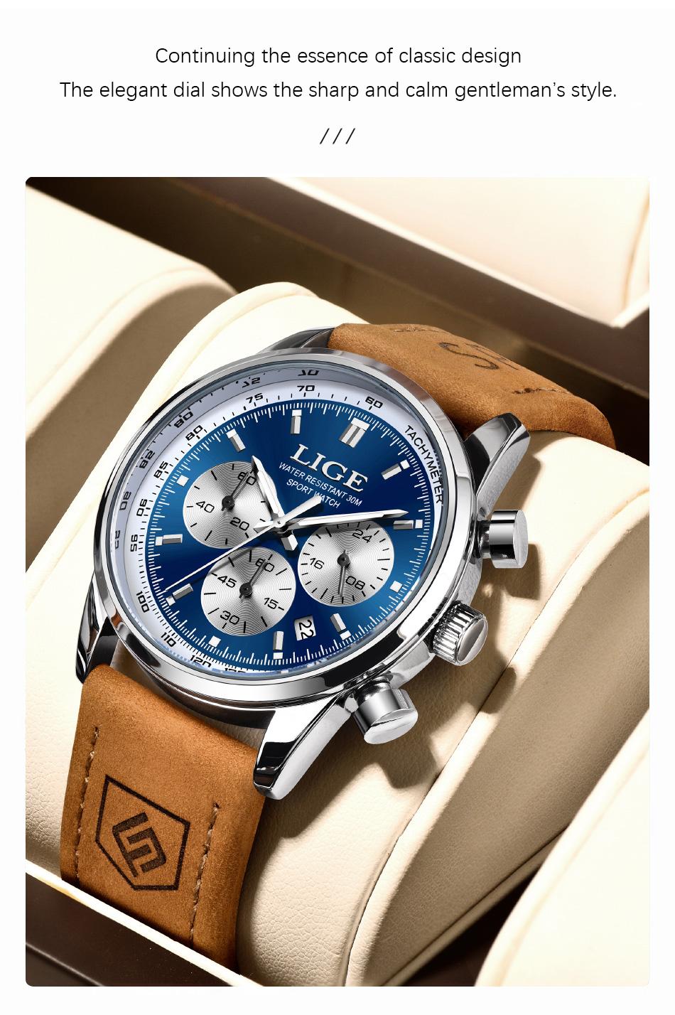 Sports waterproof watch Fashion quartz watch Panda eye men's watch