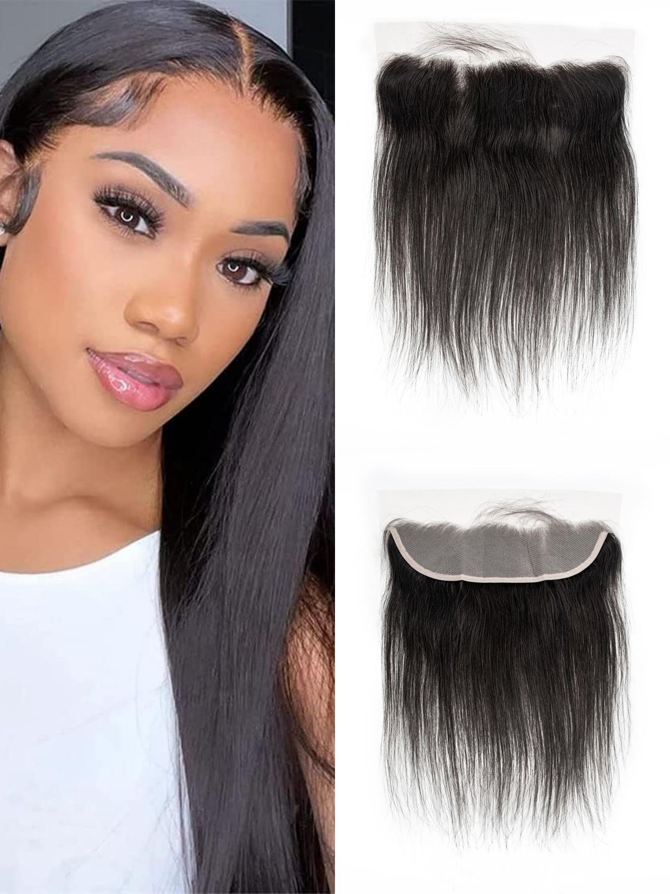 13x4 Lace Frontal Closure Human Hair 18 Inch Brazilian Straight Virgin Hair 13x4 Lace Closure Ear to Ear HD Lace Frontal, 18 Inch  main image 2