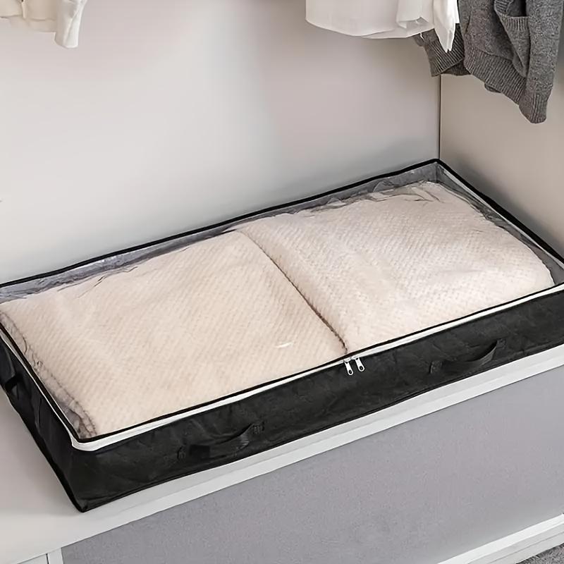 1/4 Pack Bed Under Storage Bags, Dust-Proof Zipper Pouches, Lightweight Multi-Functional, Space-Saving, Ideal for Home Organization