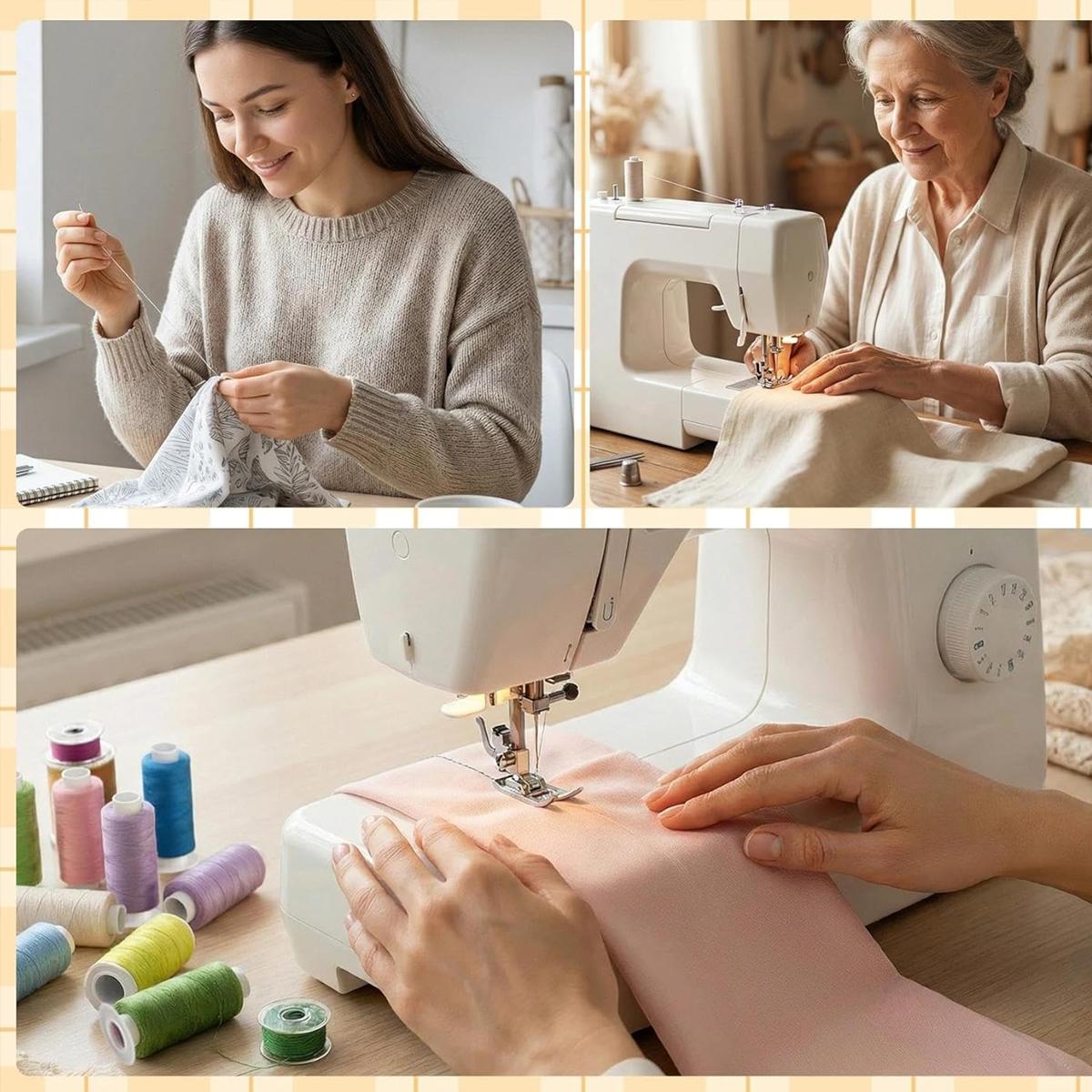 72PCS Sewing Thread Kit with 36 Prewound Bobbins, 36 Colors Polyester Thread Set, 400 Yards per Spool, Sturdy and resistant thread, Compatible with most sewing machines, for Sewing Machine & Hand Sewing, Quilting, Embroidery, Repairs, DIY Crafts