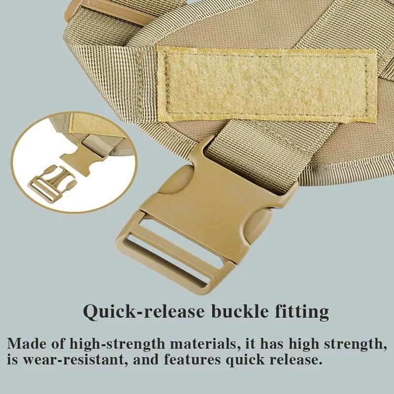 Lightweight Tactical Dog Harness with D-Ring, Adjustable Nylon Vest for Walking, Training, Daily Use, Olive Options