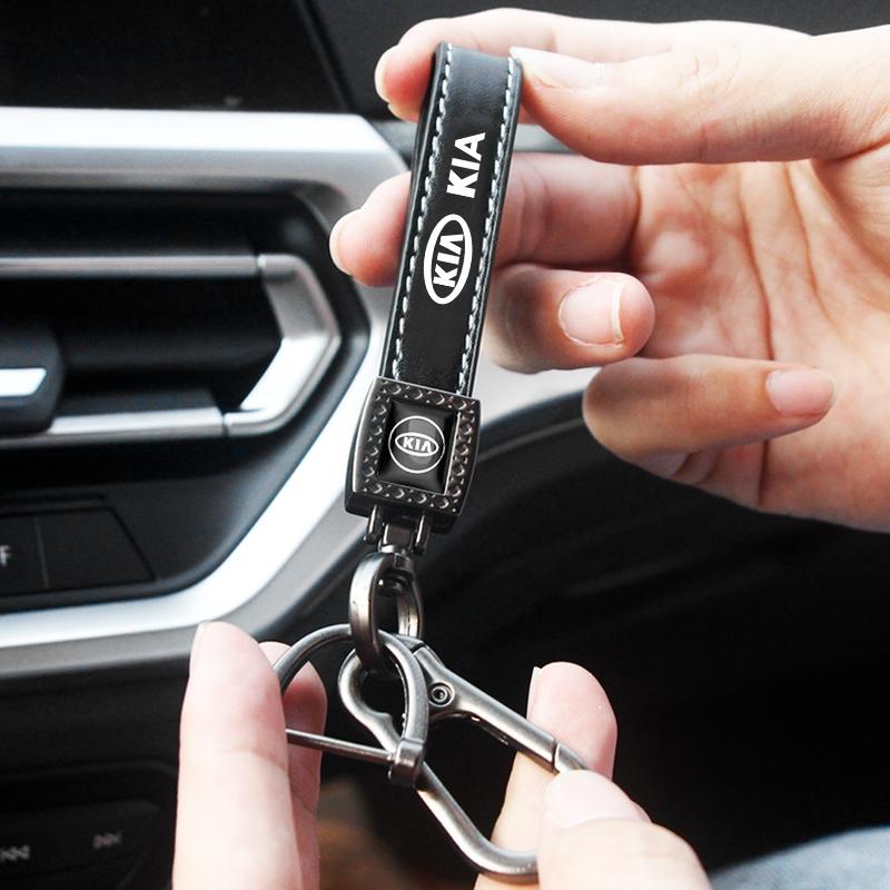 Kia Car Embroidered Keychain with Logo, Stylish Accessory for Kia Owners, Durable & Trendy Design, Perfect Gift Idea