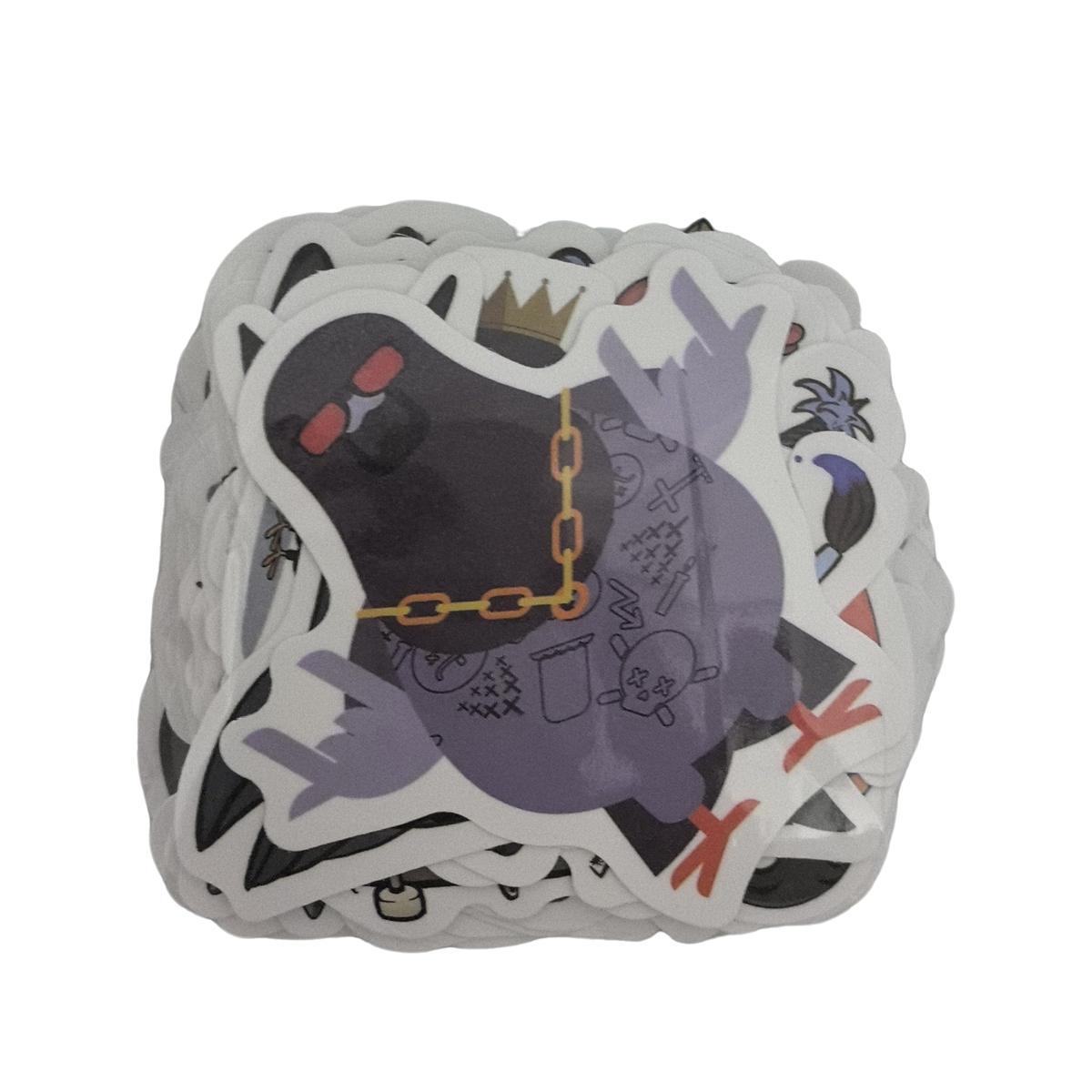 1Pc 60PCS Cute Pigeon Stickers Funny Cartoon Bird Cute Animal Decals  Waterproof Vinyl Decals Aesthetic Graffiti Sticker Pack for Laptop Water Bottle Phone Case Skateboard Helmet Scrapbook DIY Decor Gift Spring Summer Party Supplies