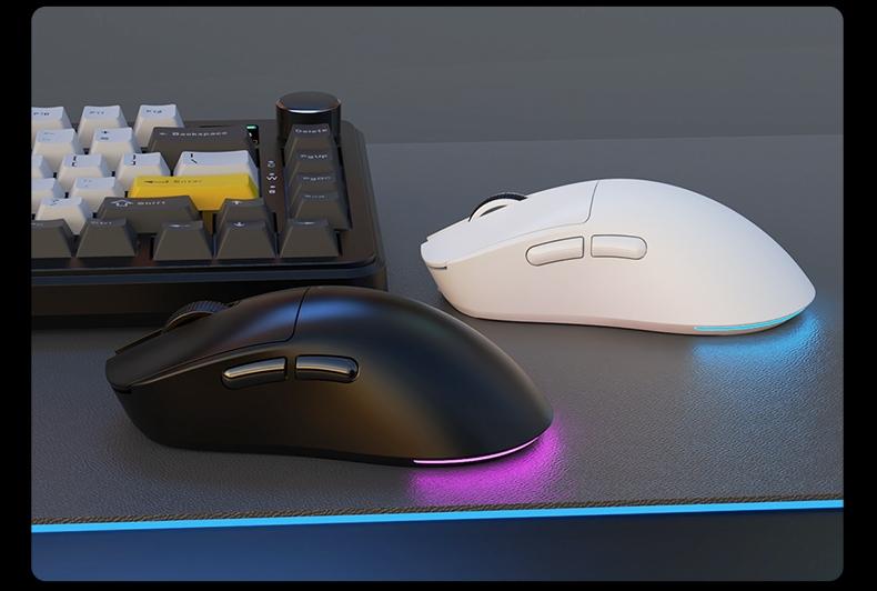 Mage Nj08 Tri-Mode Wireless Mouse, / Options, Ergonomic Design, Durable Build Quality, Ideal for Gaming & Office Use, Computer Gaming Mouse