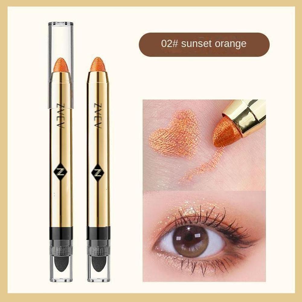 Long-lasting long-lasting shining eyeshadow pen, single-pack waterproof glitter and matte eyeshadow pen, high saturation eyeshadow stick, colorful eye makeup products, beauty supplies