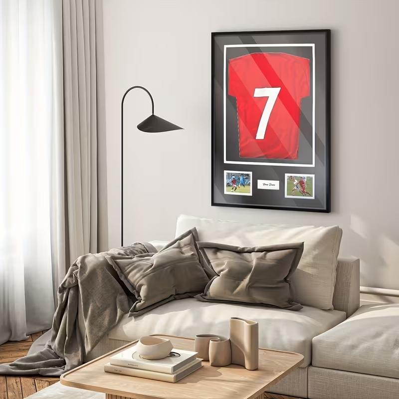 Acrylic signed jersey display box, 18*14 inch top choice for serious collectors, modern minimalist style, display easily on vanity or desk, perfect commemorative jersey showcase