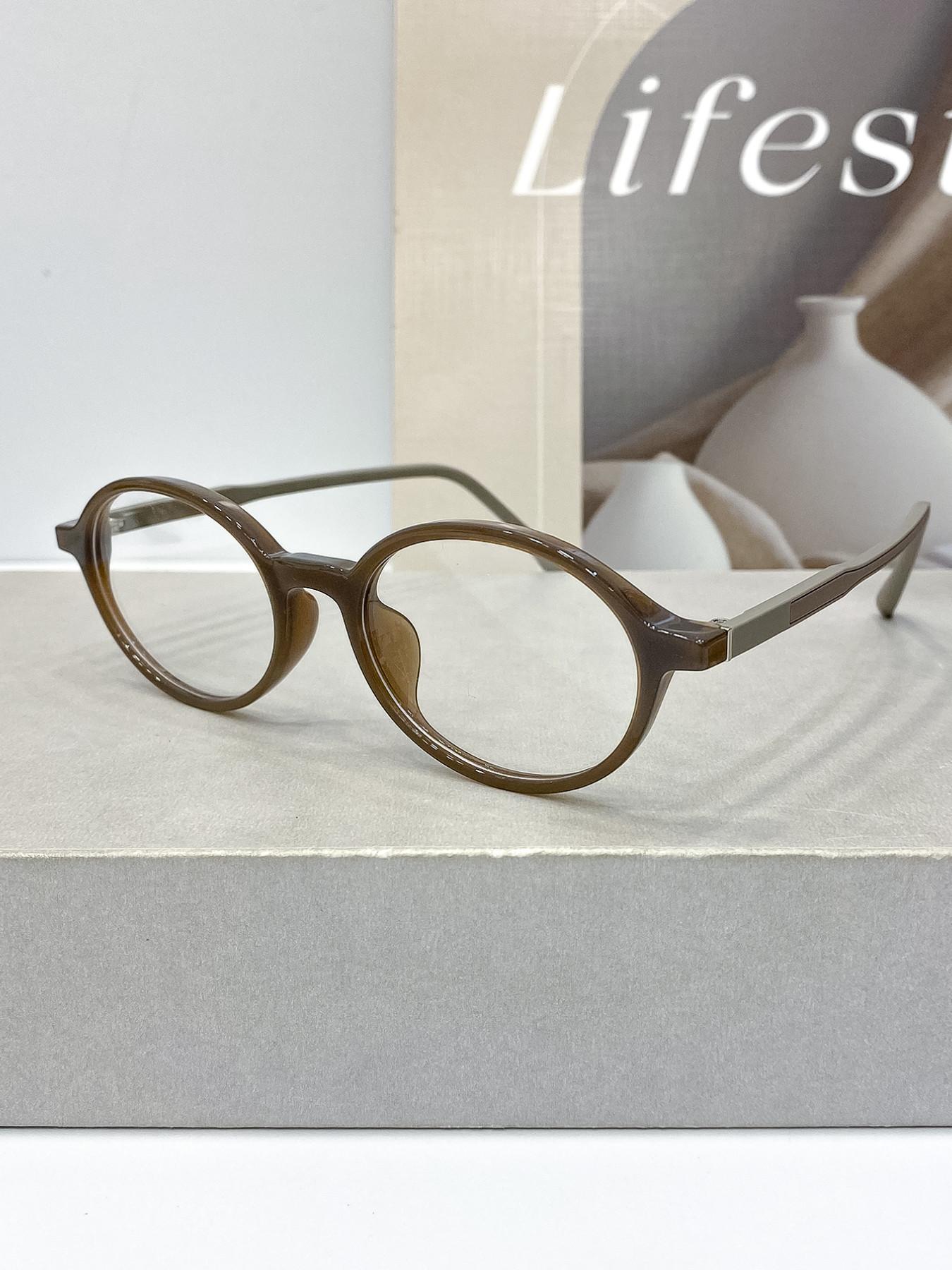 New High-Quality Tr Oval Fashion Glasses, Unisex Trendy Classic Versatile Decorative Eyewear, Perfect for Men and Women