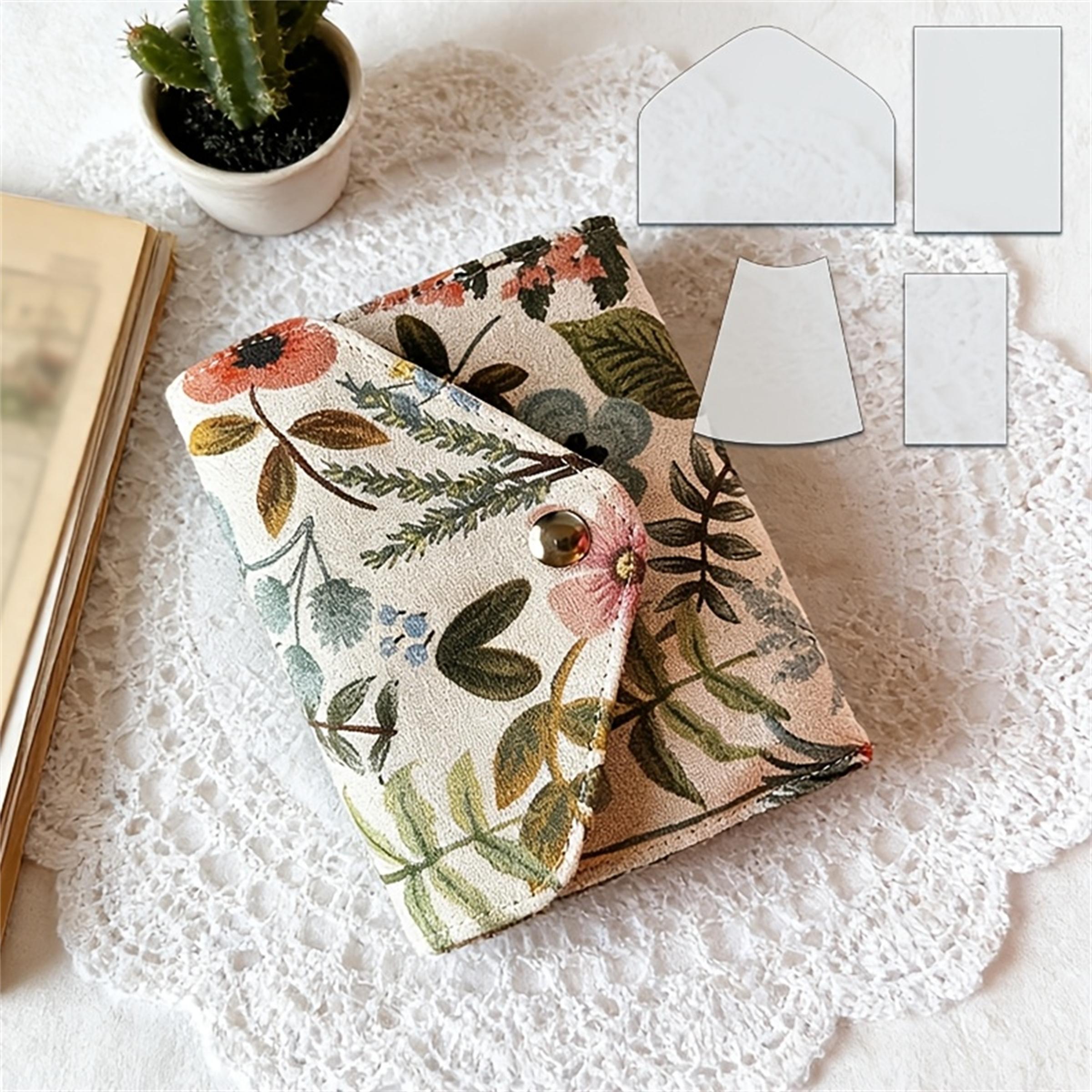 4pcs Multi-Layer Card Storage Bag Sewing Template DIY Clutch Bag Sewing Pattern Quilting Template Reusable Transparent PET Craft Pattern Template Sewing Supplies Accessories Precision Measuring Marking Pattern Guide Tool