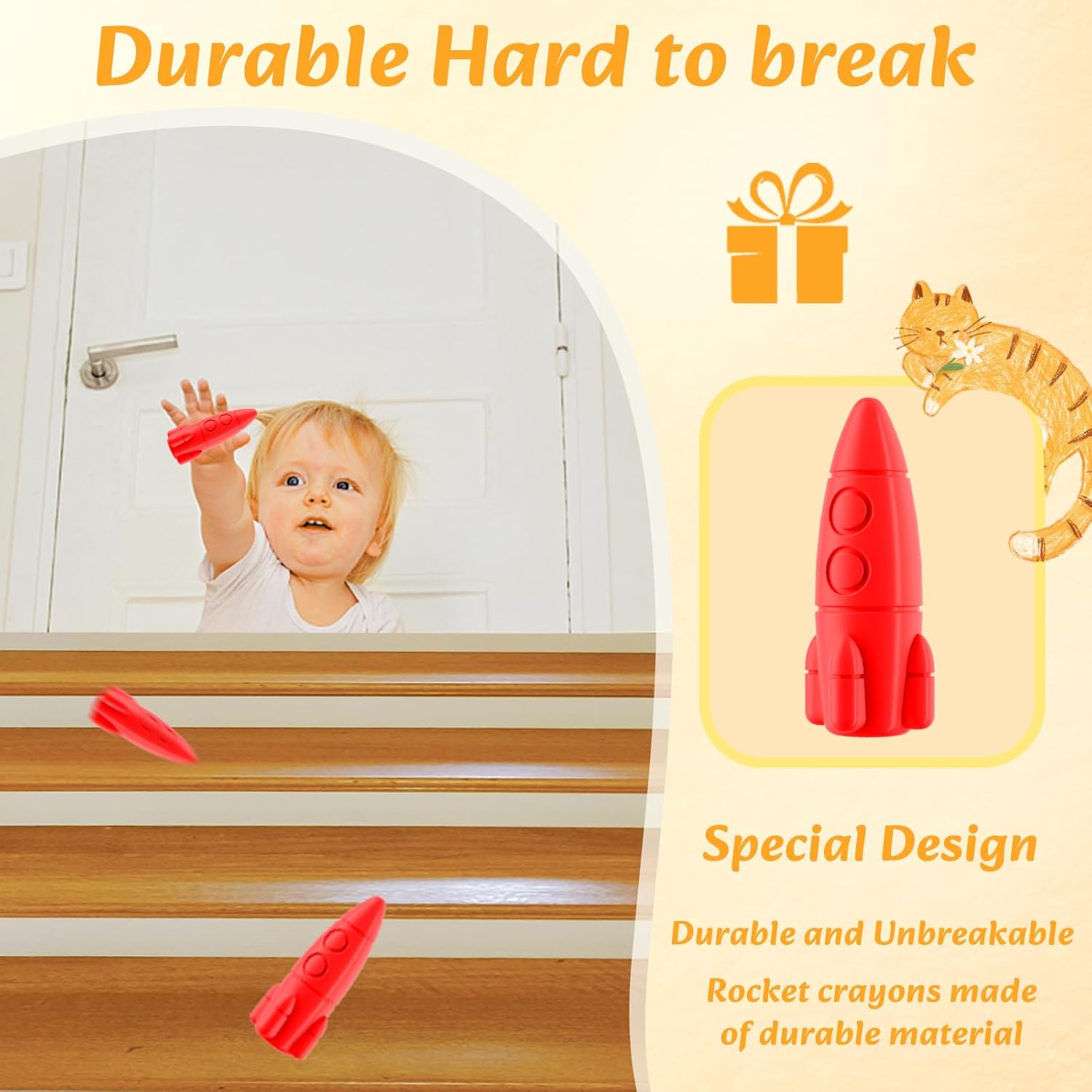 24/12 Colors Rocket Crayons, Non Toxic Washable Toddler Crayons, Palm-Grip Crayons, with Easy-to-hold for Toddlers, Crayons for Kids Art&School Supplies for Boys Girls Drawing, tiktok shop deals 24/12 Colors Rocket Crayons, Non Toxic Washable Toddler Crayons, Palm-Grip Crayons, with Easy-to-hold for Toddlers, Crayons for Kids Art&School Supplies for Boys Girls Drawing, tiktok shop deals