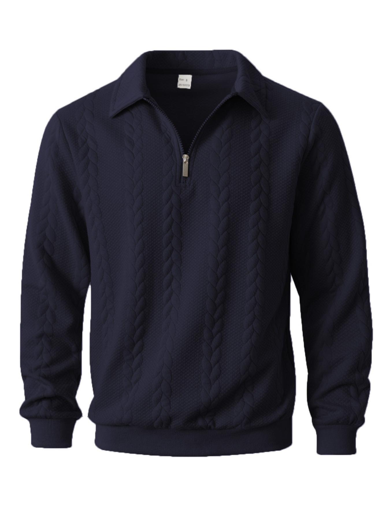 Men's Spring Outfits Knitted Polo Neck Long Sleeve Fitted Knitwear Sweatshirt for Daily Wear, Casual Basic Knitwear, Old Money Zipper Half Button Design, Casual Versatile Sweater Pullover, Essential for Man's Wardrobe Men's Spring Outfits Knitted Polo Neck Long Sleeve Fitted Knitwear Sweatshirt for Daily Wear, Casual Basic Knitwear, Old Money Zipper Half Button Design, Casual Versatile Sweater Pullover, Essential for Man's Wardrobe