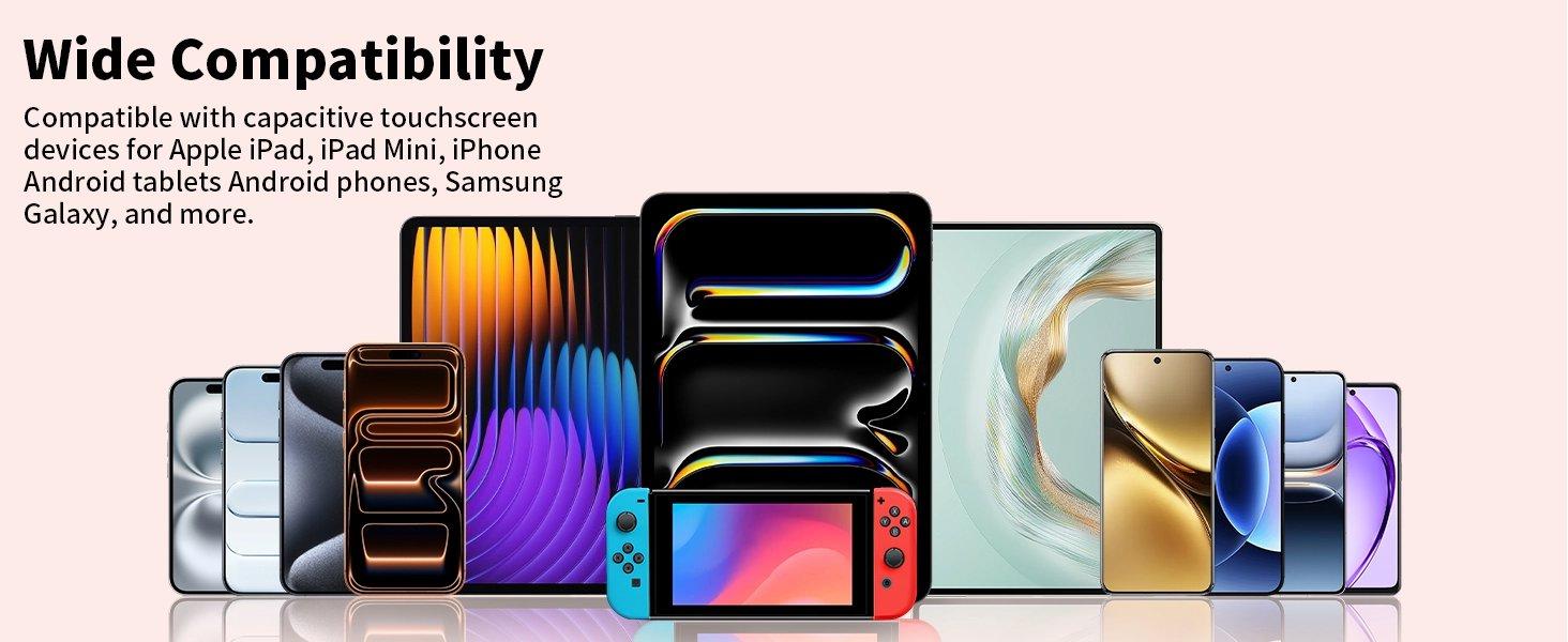 3 PCS Stylus Pen for Touchscreen,2-in-1 High Precision Stylus,Stylus Pen for iPad/iPhone/Android Tablets and Capacitive Touchscreens(Black/Silver/Rose Gold