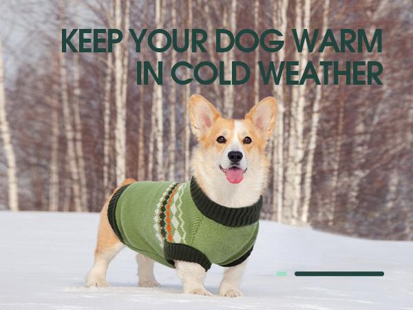 Kuoser Dog Sweater, Dog Sweaters, Boy Girl Dog Christmas Sweater, Pet Sweatshirt Outfits for Male Female Dogs, Warm Big Dog Pullover Knitwear Clothes for Fall Winter