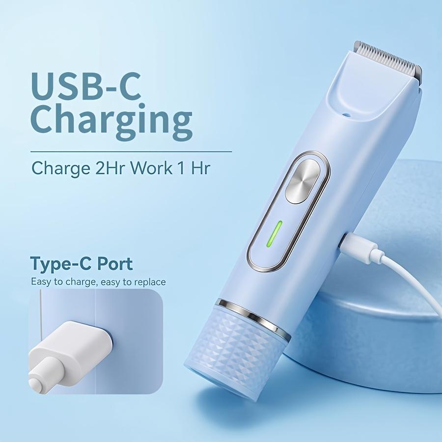 4 in 1 multifunctional ladies  shaver, Trimmer Multigroomer, USB rechargeable, with a long battery life of 90 minutes, ideal for bikini line grooming, nose hair removal, leg shaving and full-body shaving   the perfect gift for women