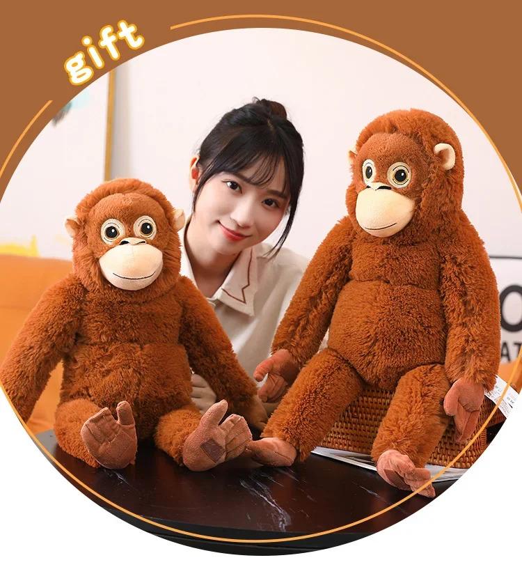 Cartoon Gorilla Plush Toy Chimpanzees Monkey Soft Stuffed Doll Backpack Car Bag Room Decor Kid Gift