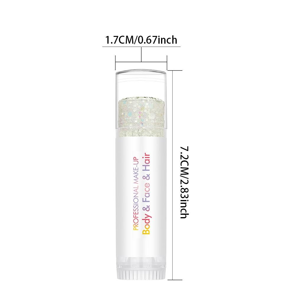 Single Pack Diaoni Music Festival Body Glitter Stick, Long-Lasting Shimmer, Sparkle Body Glitter, Hair Decoration, Ideal for Cosplay, Parties, Halloween