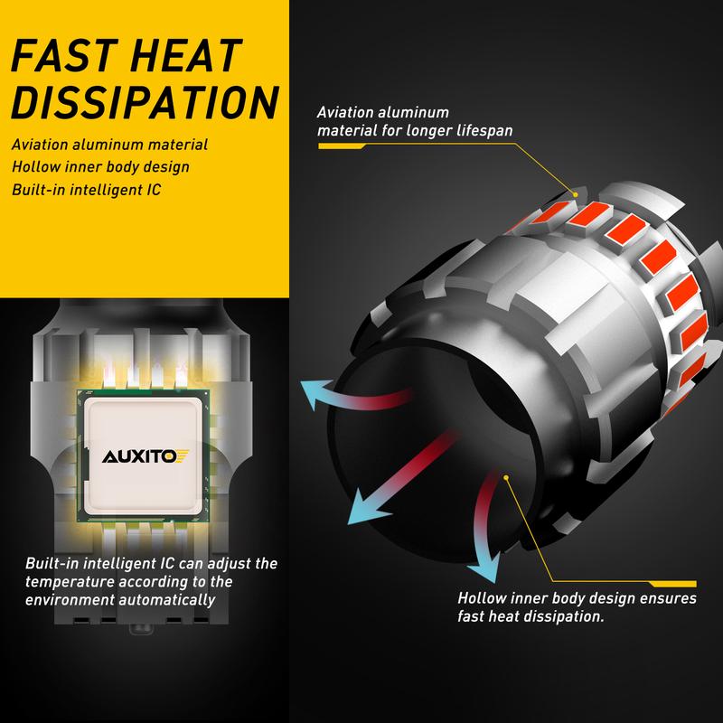 AUXITO LED Strobe Brake Lights Bulbs Red, 2800LM Flashing Strobe Blinking LED Tail Light Bulbs for 7440/7443 T20 W21W 7441 7444 7443R,300% Brighter CANBUS Ready Plug and Play LED Stop Blubs,T25 3156/3157 1157/2357 1156 Tail Lights Brake Lights AUXITO LED Strobe Brake Lights Bulbs Red, 2800LM Flashing Strobe Blinking LED Tail Light Bulbs for 7440/7443 T20 W21W 7441 7444 7443R,300% Brighter CANBUS Ready Plug and Play LED Stop Blubs,T25 3156/3157 1157/2357 1156 Tail Lights Brake Lights