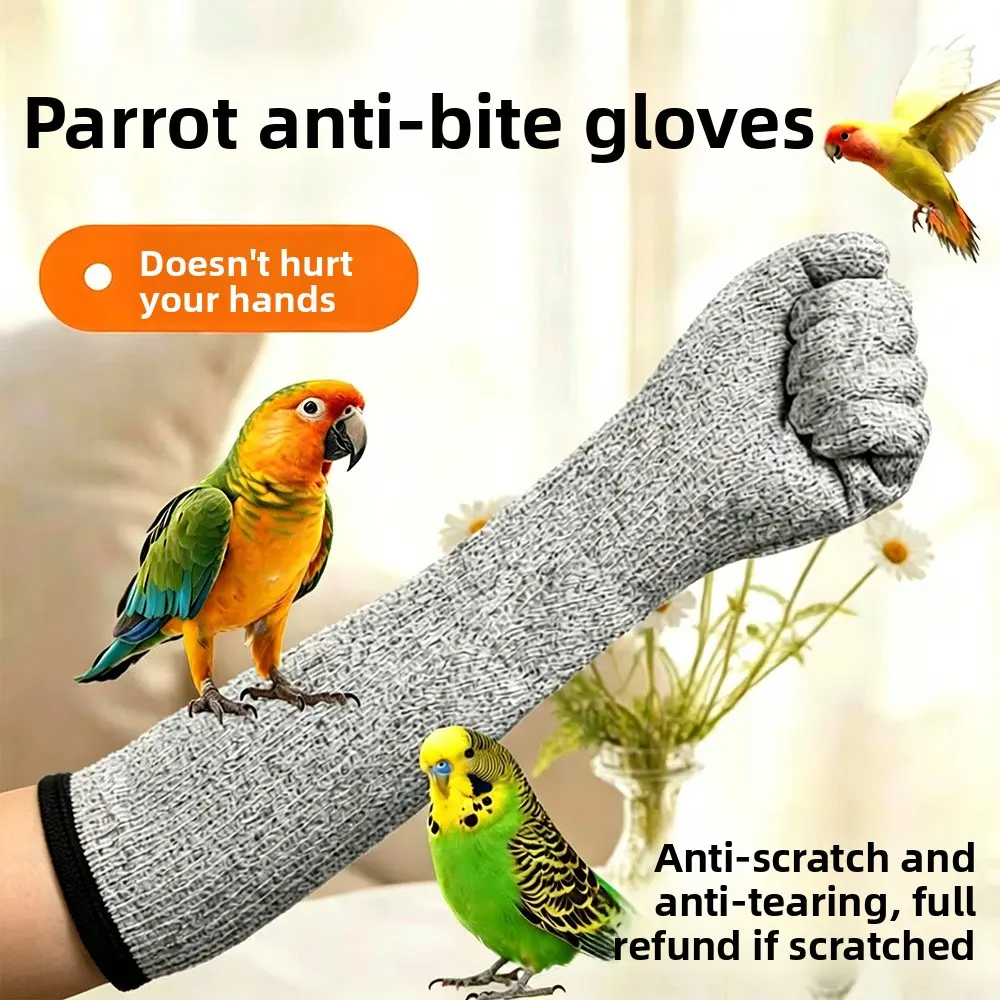 Parrot anti-bite gloves, bird training, anti-scratch hand guard, diamond plate, bird and mouse feeding, anti-bite and anti-cat scratch