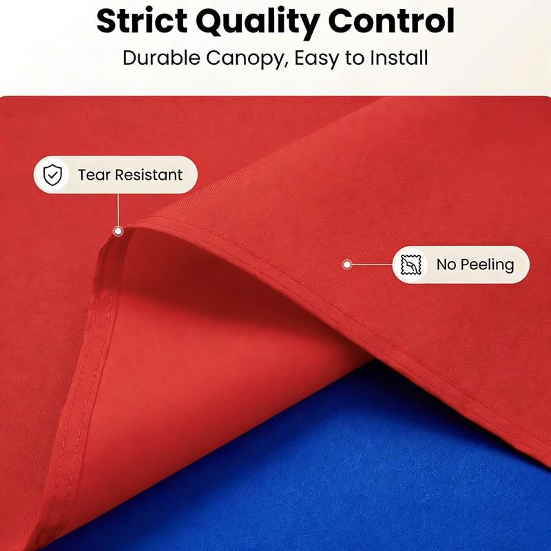 Outdoor Square Umbrella Fabric Replacement Top, UV Protection, Durable Oxford Material, 300x300cm, 4 Colors, for Parties, Camping, Garden