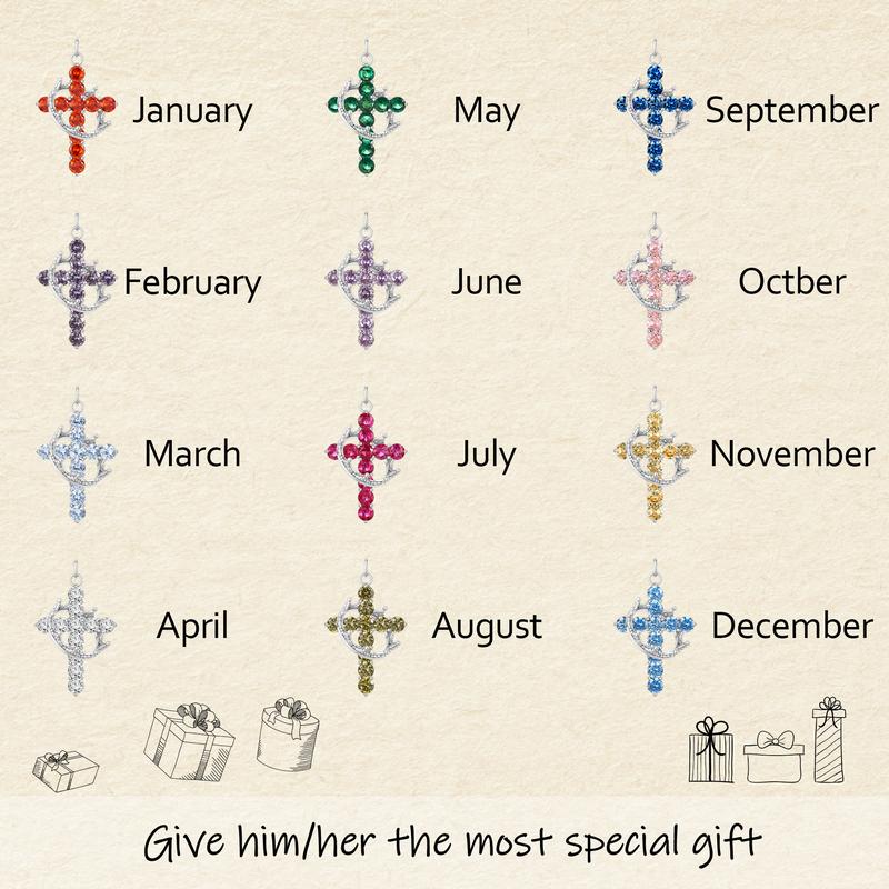 Dearmay Simple Crown Cross Pendant Seven colorful necklaces for women and men and girls beautiful necklaces, everyday dress embellishes all matched beautifully with necklaces