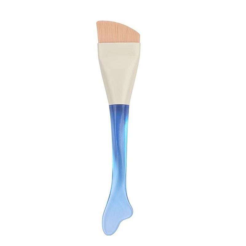 Fish Tail Foundation Brush, Thin Arc Flat Head Makeup Brush, One Stroke Design, No Powder, Smooth Tip, Ideal for Beginners