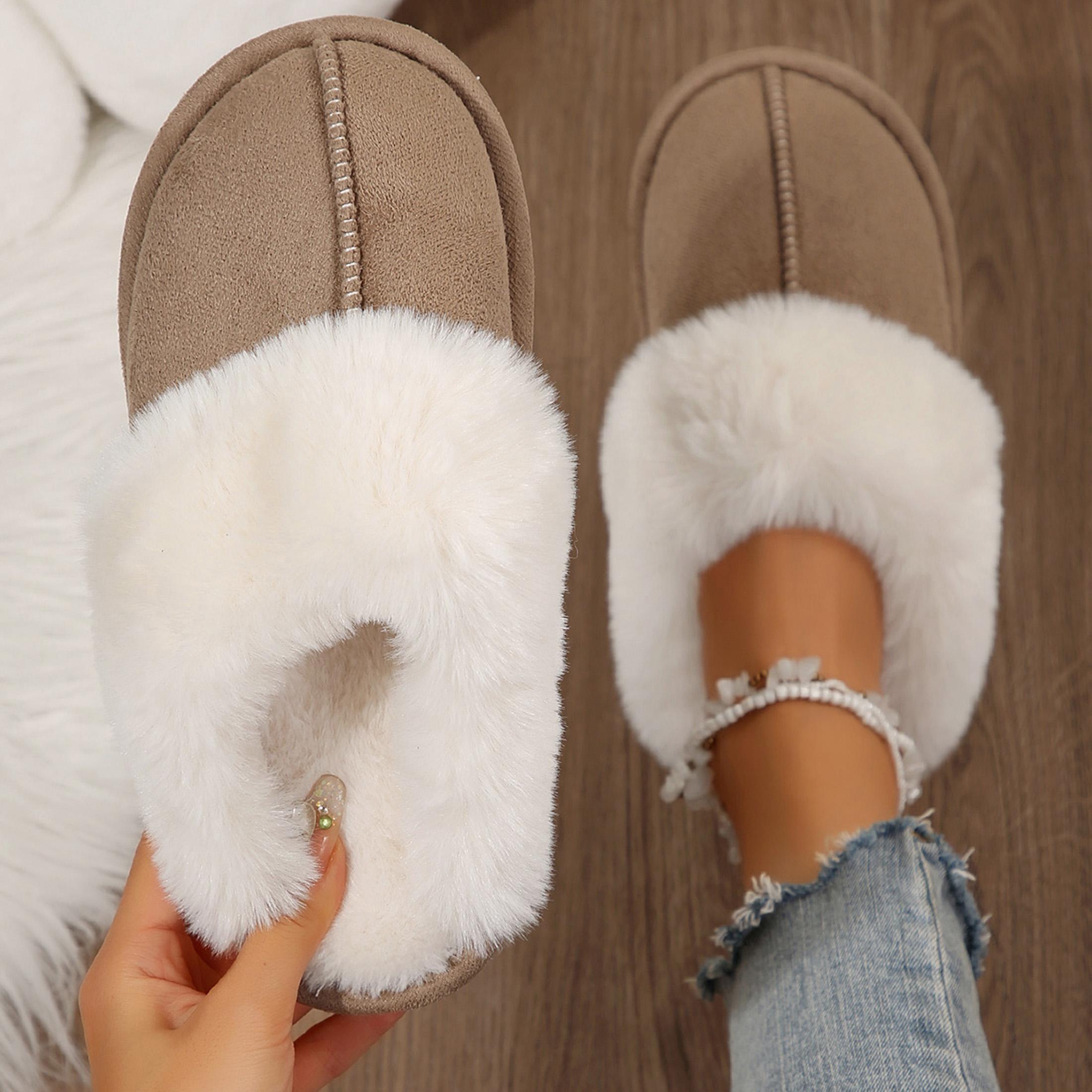 Women's Slippers Fuzzy Warm Slip-on Fluffy Bedroom House Shoes Suede Cozy Plush Breathable Anti-Slip Indoor & Outdoor Winter Women's Slippers Fuzzy Warm Slip-on Fluffy Bedroom House Shoes Suede Cozy Plush Breathable Anti-Slip Indoor & Outdoor Winter