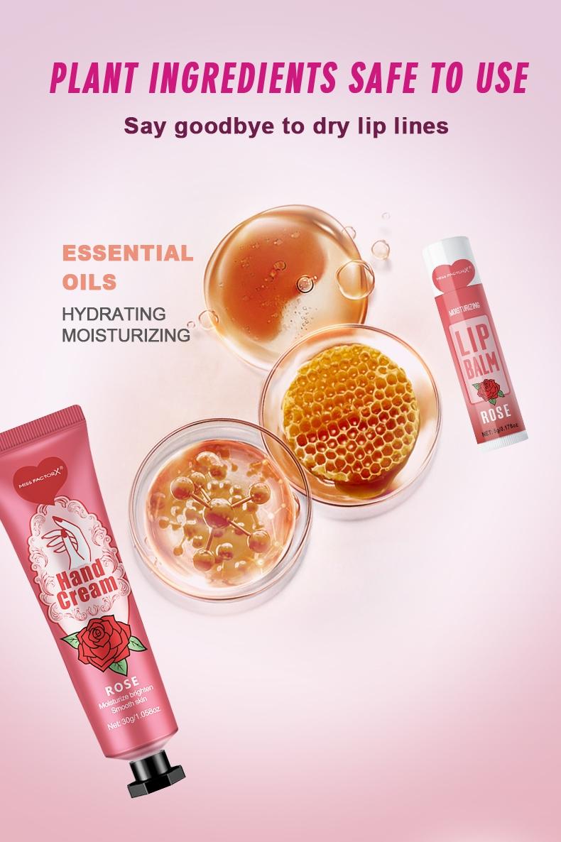 Valentine's Day Hand Cream and Lip Balm Body Gift Set, Includes 12 Hand Creams, 12 Lip Balms, 12 Heart Bags, Perfect for All Skin Types