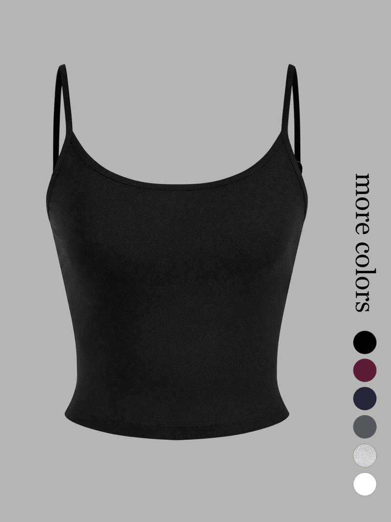 Women's Multi-Color Basic Slim Fit Cami Crop Top, Y2K Style Casual Wear, Perfect for Daily & Stylish Looks