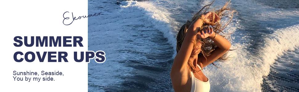 Womens Swimsuit Coverup Short Sleeve Beach Cover Up Dress V Neck Bikini Beachwear Womens Swimsuit Coverup Short Sleeve Beach Cover Up Dress V Neck Bikini Beachwear