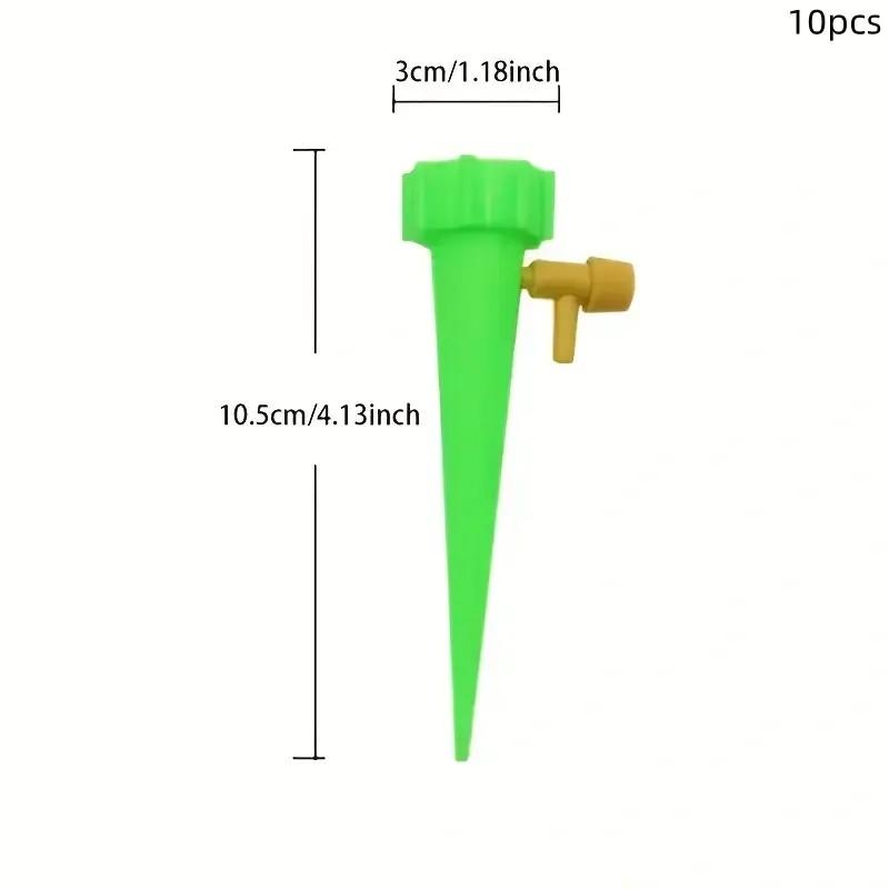 10pcs Automatic Flower Watering System, Drip Irrigation Timer, Home Potted Plant Tool, Auto Watering Nozzle, Garden & Conservatory Use