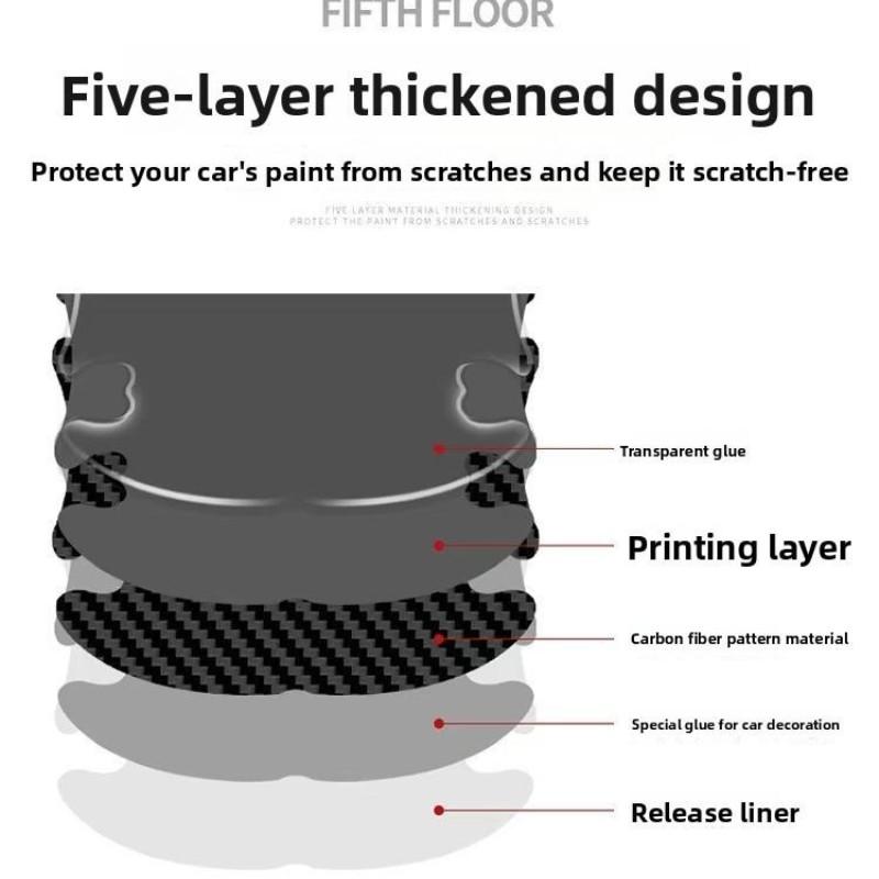 Mazda Car Door Handle Protector Set, Scratch-Resistant & Collision Prevention Film, Fits All Mazda Models, Automotive Accessories