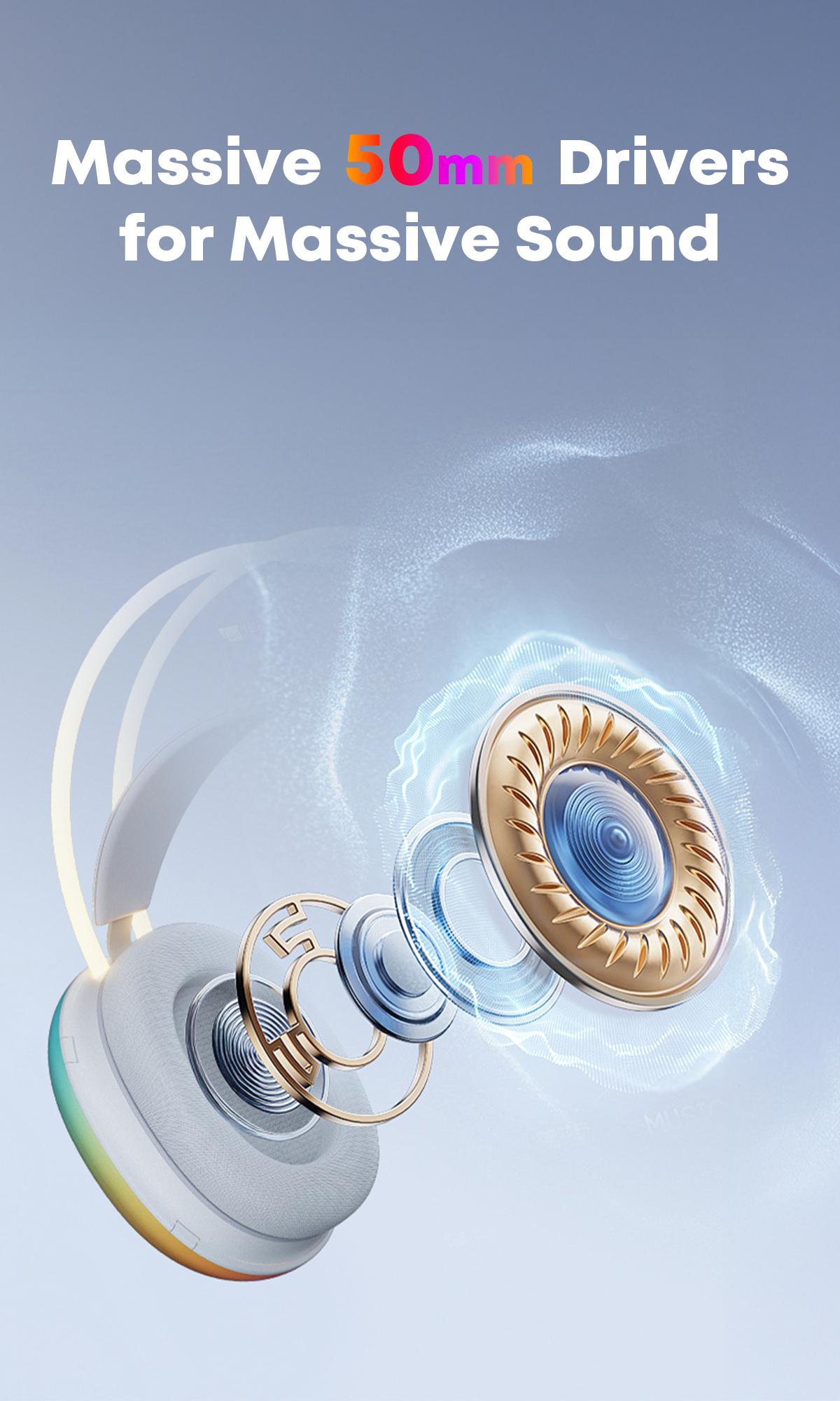 [New Upgrade] TAGRY TRONICX G5 Wired Gaming Headset with 50mm Driver, ENC Microphone, USB Headset with 7.1 Surround Sound, Control Box for PS5/Switch in Dock Mode (Not Compatible with Xbox or Controller)