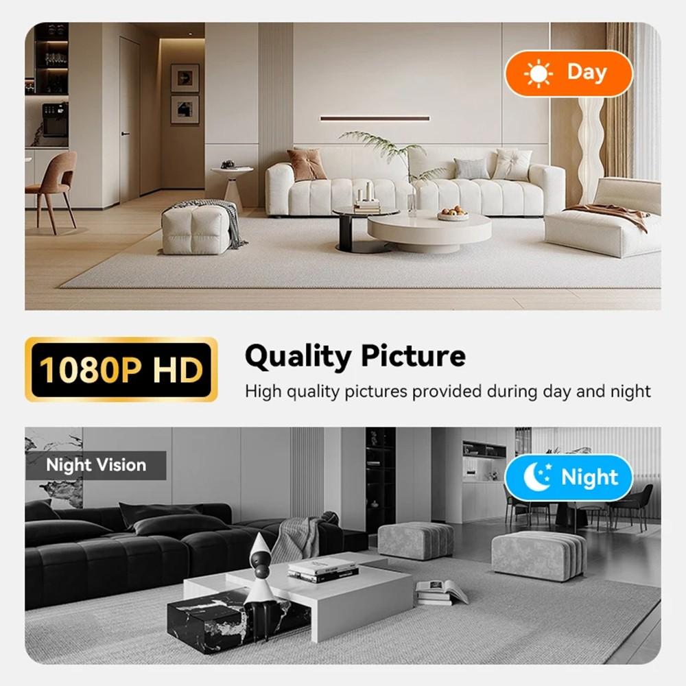 1080P WiFi Pet Camera with 24/7 Recording, Human Detection Alerts Via Phone, 2-Way Talk, Night Vision for Home Baby Monitoring