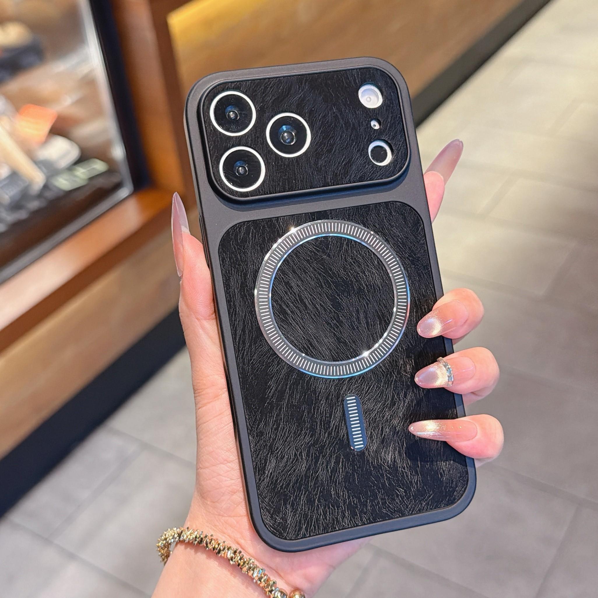 Luminous Feather Yarn Case for iPhone 17 Pro Max, Full Lens Wrap, Instant Large View Window for iPhone 16, Shockproof Anti-Fingerprint Matte Shell, Luxury Soft Edges, Honeycomb Cooling, Slim Anti-Scratch Cover Fits iPhone 15,14 Plus,13,12 Pro