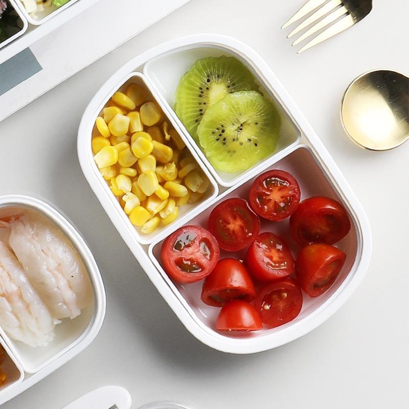 Microwave Safe Lunch Box with Containers for Kids 3 Compartments Portable Bento Box Leakproof Lunch Container for School Office Snack Storage Food Storage Container Storage Lunch Boxes
